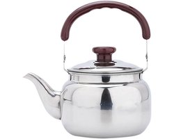 Vintage fluitketel 750 ml - Roestvrijstalen theepot voor koken en buiten gebruik