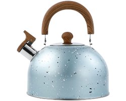 Vintage Fluitketel van RVS, Retro Theepot met Fluitfunctie, Duurzame Waterkoker voor Perfecte Thee en Koffie