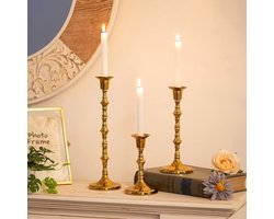 Vintage Gouden Kandelaars Houder - Set van 6 - Metaal