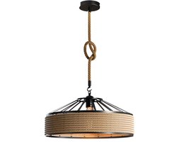 Vintage Hanglamp van Henneptouw - Decoratieve Plafondverlichting voor Restaurants en Huizen