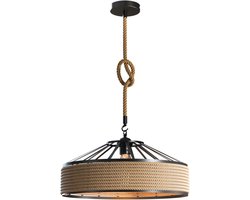 Vintage Hanglamp van Henneptouw - Decoratieve Plafondverlichting voor Restaurants en Huizen