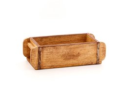 Vintage Houten Kist - Decoratieve Baksteenvorm 32 x 14 x 9.5 cm - Handgemaakt - Uniek en duurzaam ontwerp