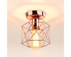 Vintage Industriële Plafondlamp Zeshoekig & Geometrisch Design