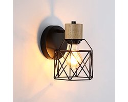 Vintage industriële wandlamp 360° draaibaar met E27 fitting