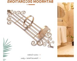 Vintage kandelaar wandtheelichthouder goud bruiloft metaal Europese stijl stompkaarsen kaarshouder Kerstmis muurdecoratie - Set van 2