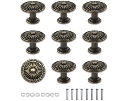 Vintage Kastknoppen Set van 8, Retro Handgrepen voor Kasten en Lades, Meubelknoppen voor Keuken en Kledingkasten, Decoratieve Knoppen voor Interieur