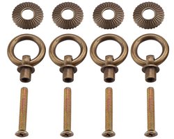 Vintage Koperen Trekhandgrepen 4 stuks Antieke Koperen Bronzen Sieradendoos Handgrepen Decoratieve Lade Trekt met Schroeven voor Cosmetische Doos Geschenkdoos Diy Ambacht (Ring Brons