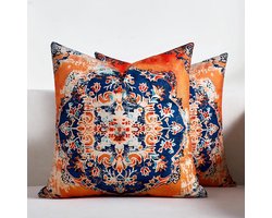 Vintage Kussenhoezen - Decoratie voor Woonkamer - Set van 2 - 40 x 40 cm