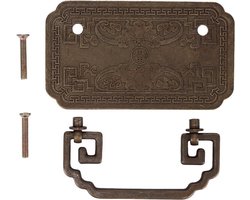 Vintage Lade Handgreep - Antiek - Retro - Klassiek - Geschikt voor Kastdeuren en Laden - Bronzen Handvat in Zuiver Koper.