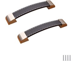 Vintage Leren Handgrepen voor Meubels - Zachte PU Leren Deurgrepen, Kasttrekkers en Ladeknoppen voor Keuken en Kledingkast - 128mm