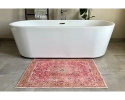 Vintage look badmat | roze | 90cm x 70cm