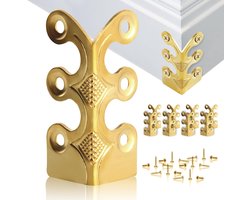 Vintage Metalen Hoekbeschermers voor Meubels en Plinten, Set van 8 Stuks