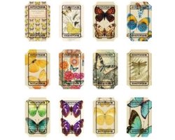 VIntage Papers - Butterfly - 100 Hobbypapiertjes - Vlinder Papiertjes voor o.a. bulletjournal, scrapbooking of het maken van kaarten