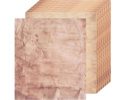 Vintage papier set - 48 vellen perkament en standaard printerpapier, 28 x 20 cm, lichtbruin - dubbelzijdig voor scrapbooking en certificaten