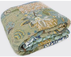 Vintage Patchwork Sprei - Gewatteerd Tweezijdig Design - 150x200 cm - Stijlvol