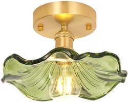 Vintage Plafonniere Glas E27 Plafondlampen voor Woonkamer Slaapkamer Keuken Groen