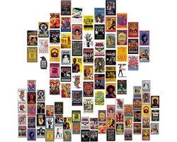 Vintage Rock Wandcollage Set, Art Posters voor Indie Kamers, Band Posters voor 90s Aesthetic, Klassieke Film Posters en Decoratie voor Studentenwoningen
