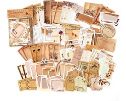 Vintage Scrapbook Paper Stickers - 100 Stuks Retro Labels voor Scrapbooks, Aged Writing Paper, Aesthetic Junk Journal Benodigdheden en DIY Decoratie
