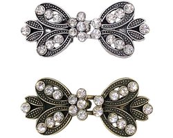 Vintage Sjaal Clip - Vestsluiting - vestclip dames -vestsluiting dames - Clip - 2 Stuks - vestspeld - Vestclip - blouse - gebreide jas - jurken - Vestklem - jas - Antislip Vaste Gesp - Vestsluiting Classic - Clip Met Haakje