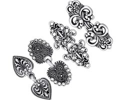 Vintage Sjal Clip - Clip - Fashionclip - Vestklem - Vestsluiting - vestclip dames -vestsluiting dames - 4 Stuks - vestspeld - Vestclip - blouse - gebreide jas - jurken - jas - Antislip Vaste Gesp - Vestsluiting Classic - Clip Met Haakje - Hart - Zil