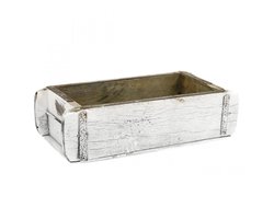 Vintage steenmal white wash 2 stuks