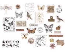 Vintage stickers - A time remembered - 64 stuks - Sticker voor o.a. Bulletjournal, scrapbooking of het maken van kaarten