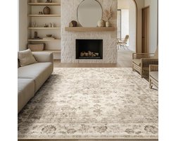 Vintage Tapijt Beige Vloerkleed Groot 300x400cm