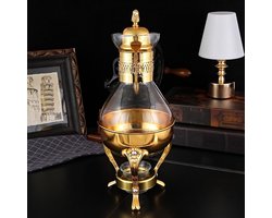 Vintage Turkse Koffiepot - Glazen Theeketel - Goud - Decoratief