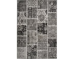 Vintage Vloerkleed | Tapijt | Ariya | Patchwork | Grijs | 160x230 cm