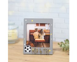 Vintiun - Gepersonaliseerde foto frame - Voetbal thema - Hout - 10x10