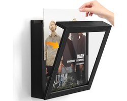 Vinyl Fotolijst - Poster Display - Muur Decoratie - Front Opening Design - 35.8 x 8.4 cm - Dik Zwart
