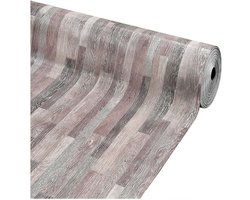 Vinyl vloer - PVC vloerbedekking - Vloer vernieuwen - Vochtbestendig en afwasbaar - 100 x 1000 cm - Hout design