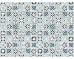 Vinyl | Vloerkleed vinyl | Azura | 195x300 cm | Ontdek het Vloerkleed vinyl | Azura: stijlvol, duurzaam en eenvoudig te onderhouden. Perfect voor elke ruimte met een modern tegelpatroon en 100% gerecycled materiaal.