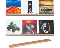 VinylCrafts - LP Wandplank - Eiken wandplank - 99 cm - LPs aan de muur - LP opbergsysteem aan de muur - Zeer geschikt voor foto's