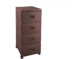 Violet kunststof ladekast bruin