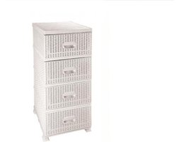 Violet kunststof ladenkast wit