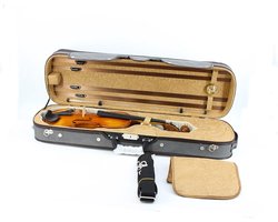Viool Koffer - Houten Kist - Instrument Beschermen - Hoge Dichtheid Schuim - 4/4 Maat - Grijs
