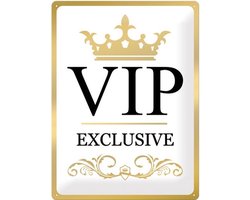 VIP Exclusive Metalen wandbord in reliëf 30 x 40 cm