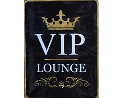 VIP Lounge - Metalen wandbord in reliëf - 20 x 15 cm