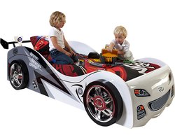 Vipack Bed Brap Brap raceauto - 90 x 200 cm - wit