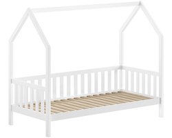 Vipack Bed Cabane met hekje - 90 x 200 cm - wit