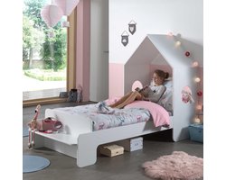 Vipack Bed Casami met dak - 90 x 140 cm - wit