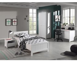Vipack Draaideurkast Erik 2-deurs - 100 x 205 x 55 cm - wit