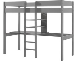 Vipack Hoogslaper Pino hoog - 90 x 200 cm - grijs