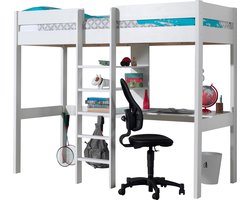 Vipack Hoogslaper Pino hoog - 90 x 200 cm - wit