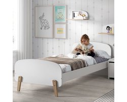 Vipack Kiddy Kinderbed met Lattenbodem - 90x200 cm - Wit