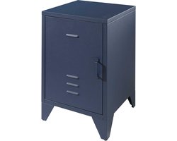 Vipack-Nachtkastje-Bronxx-met-deur-metaal-matblauw