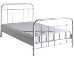 Vipack New York Kinderbed - Metalen Bedframe met Lattenbodem - 120x200 cm - Wit