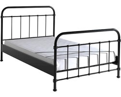 Vipack New York Kinderbed - Metalen Bedframe met Lattenbodem - 120x200 cm - Zwart