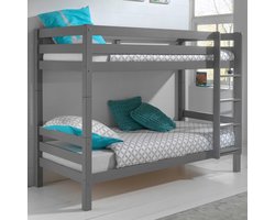 Vipack Stapelbed Pino 160 cm hoog - 90 x 200 cm - grijs